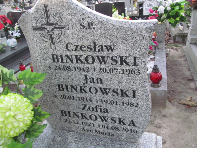 Zofia Bińkowska 1921 Oleśnica - Grobonet - Wyszukiwarka osób pochowanych