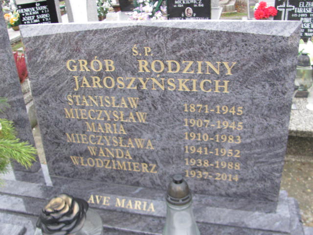 Mieczysław Jaroszyński 1906 Oleśnica - Grobonet - Wyszukiwarka osób pochowanych