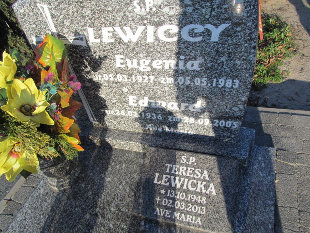 Eugenia Lewicka 1927 Oleśnica - Grobonet - Wyszukiwarka osób pochowanych