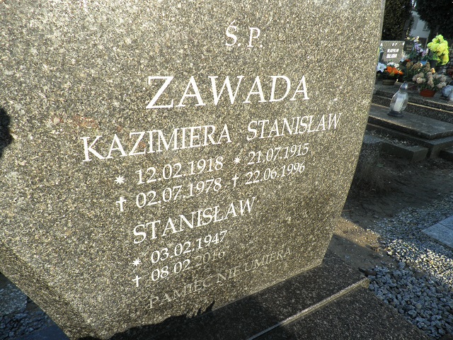 Grób Stanisław Zawada