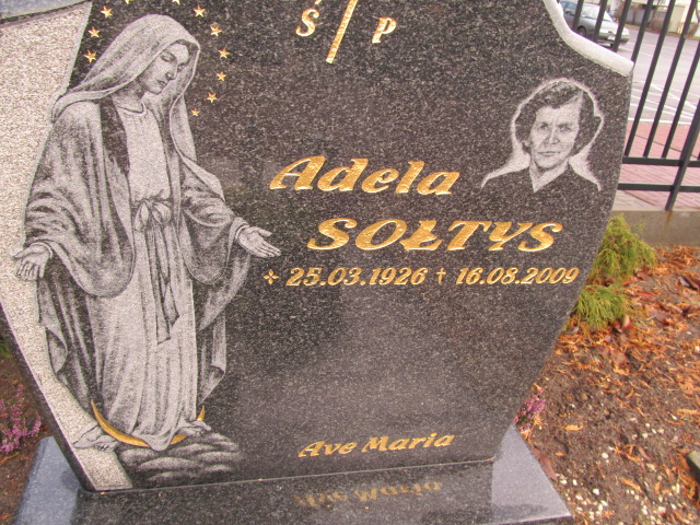Adela Sołtys 1926 Oleśnica - Grobonet - Wyszukiwarka osób pochowanych