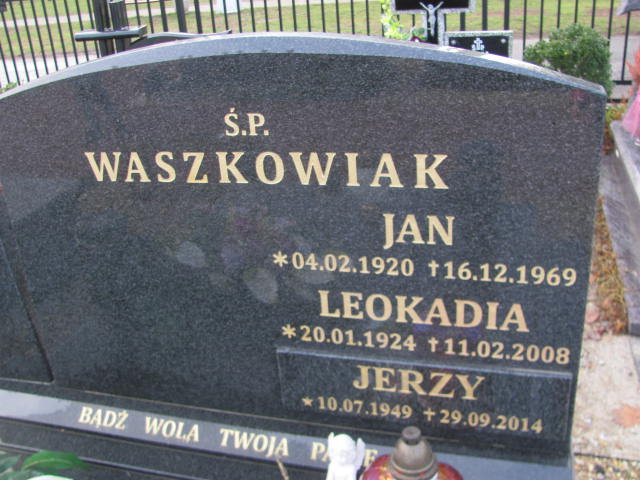 Jan Waszkowiak 1920 Oleśnica - Grobonet - Wyszukiwarka osób pochowanych