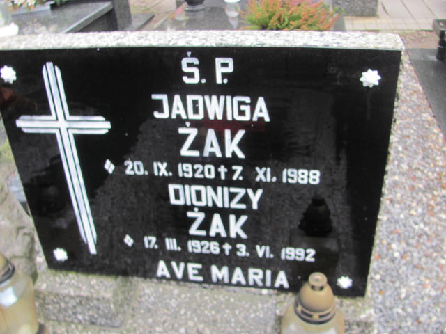 Jadwiga Żak 1920 Oleśnica - Grobonet - Wyszukiwarka osób pochowanych