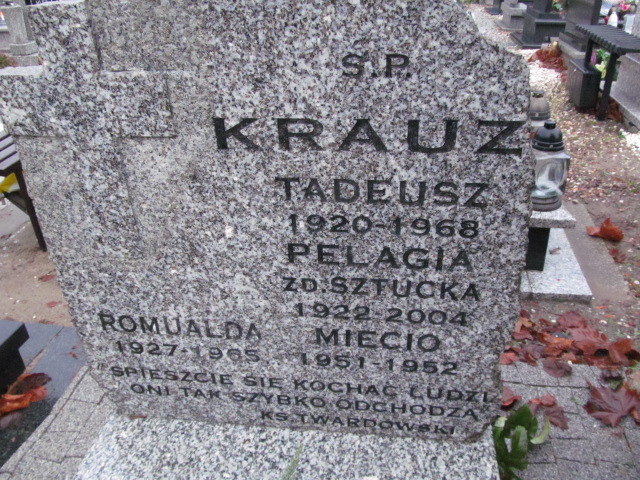 Romualda Krauz 1927 Oleśnica - Grobonet - Wyszukiwarka osób pochowanych