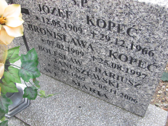 Józef Kopeć 1909 Oleśnica - Grobonet - Wyszukiwarka osób pochowanych