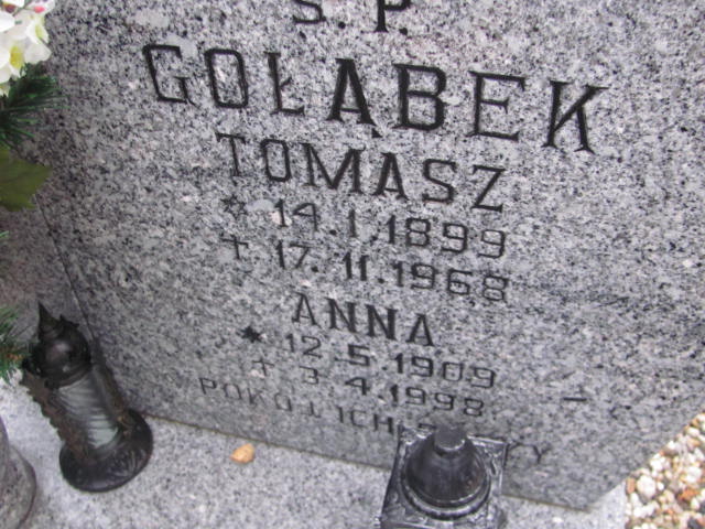 Anna Gołąbek 1902 Oleśnica - Grobonet - Wyszukiwarka osób pochowanych
