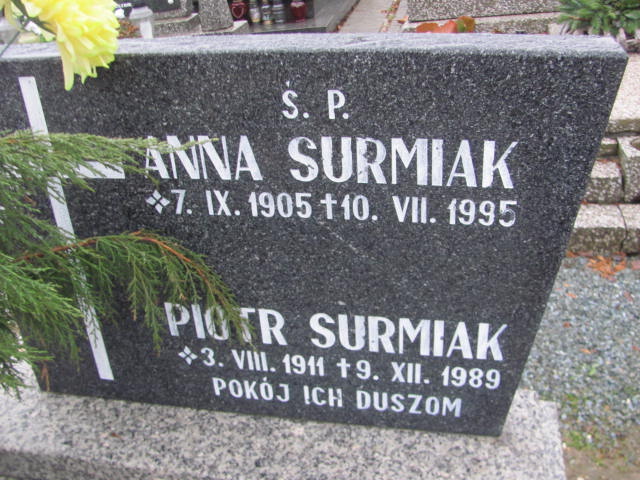 Piotr Surmiak 1911 Oleśnica - Grobonet - Wyszukiwarka osób pochowanych