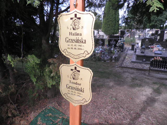 Grób Halina Grzesińska