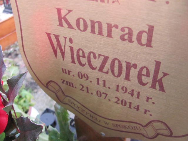 Konrad Wieczorek 1941 Oleśnica - Grobonet - Wyszukiwarka osób pochowanych