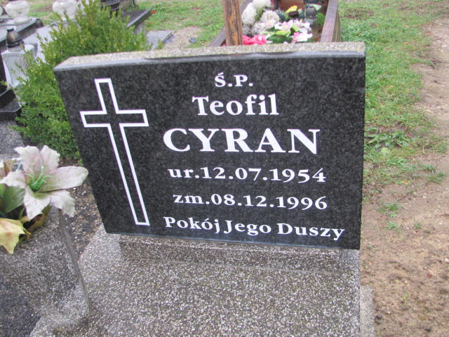 Teofil Cyran 1954 Oleśnica - Grobonet - Wyszukiwarka osób pochowanych