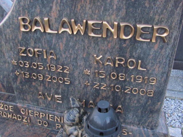 Zofia Balawender 1922 Oleśnica - Grobonet - Wyszukiwarka osób pochowanych