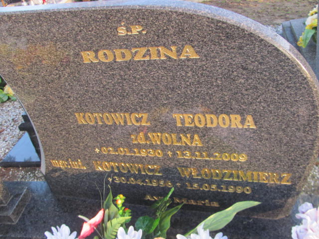 Jan Kotowicz 1929 Oleśnica - Grobonet - Wyszukiwarka osób pochowanych