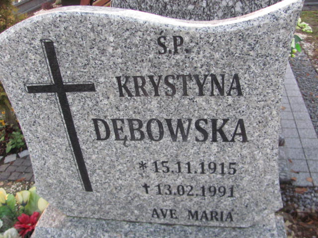 Krystyna Dębowska 1915 Oleśnica - Grobonet - Wyszukiwarka osób pochowanych