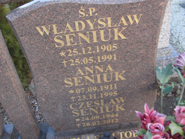 Czesław Seniuk 1944 Oleśnica - Grobonet - Wyszukiwarka osób pochowanych