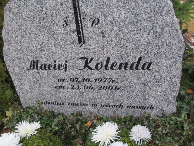 Maciej Kolenda 1977 Oleśnica - Grobonet - Wyszukiwarka osób pochowanych