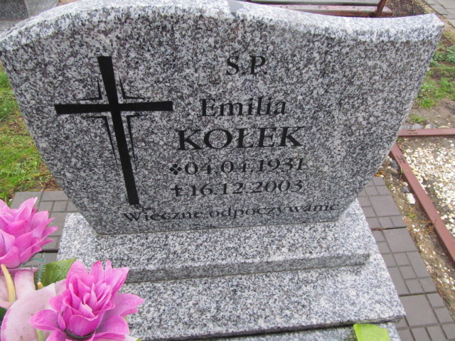 Emilia Kołek 1931 Oleśnica - Grobonet - Wyszukiwarka osób pochowanych
