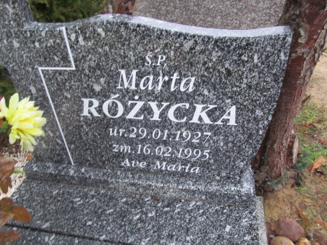 Marta Różycka 1927 Oleśnica - Grobonet - Wyszukiwarka osób pochowanych