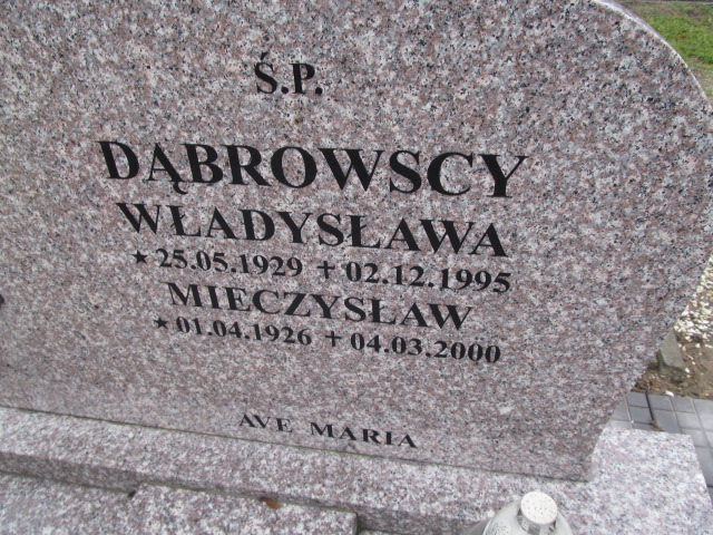 Mieczysław Dąbrowski 1926 Oleśnica - Grobonet - Wyszukiwarka osób pochowanych